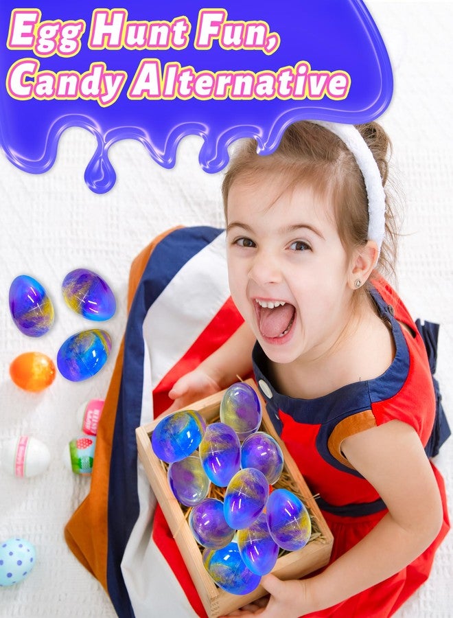 Tonberless 5 Pack Slime Filled Eggs Toys, Prefilled Easter Eggs Basket Stuffers for Teens Kids, Easter Egg Fillers Gifts Party Favors Treats for Teens Boys Girls Toddlers (Blue+Purple+Gold) - Image 3